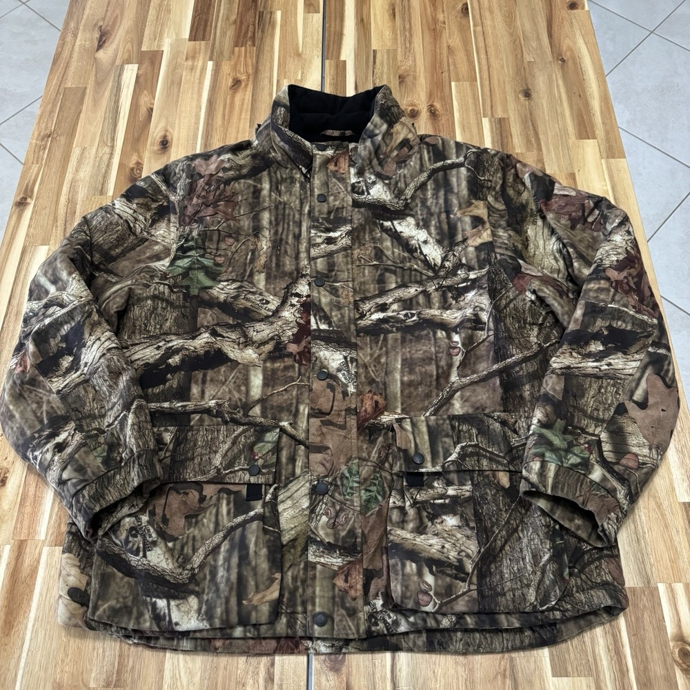 Mossy Oak Break Up Infinity Jacket Mens XL Camo Fleece Lined Hunting Outdoor